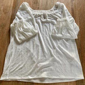 Max Studio White Pullover Blouse